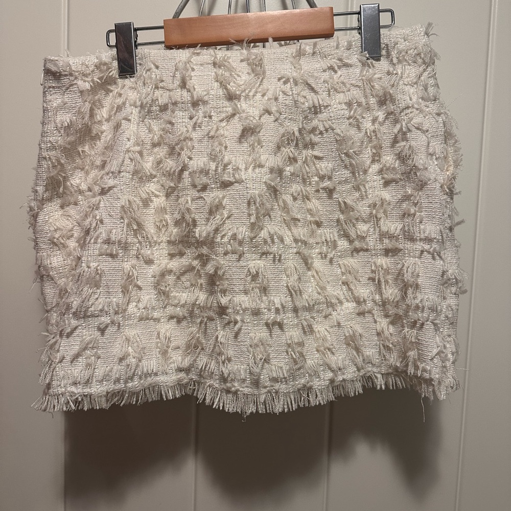 H&M Cream Bubble Mini Skirt Ruffled Cocktail - Picture 2 of 3
